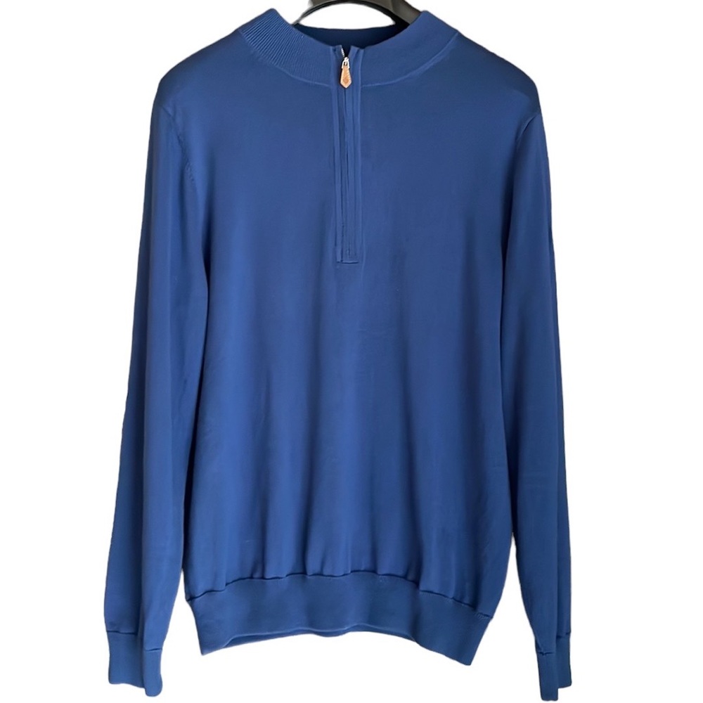 Donald Ross Classic Wool Blend Quarter Zip Sweater M
